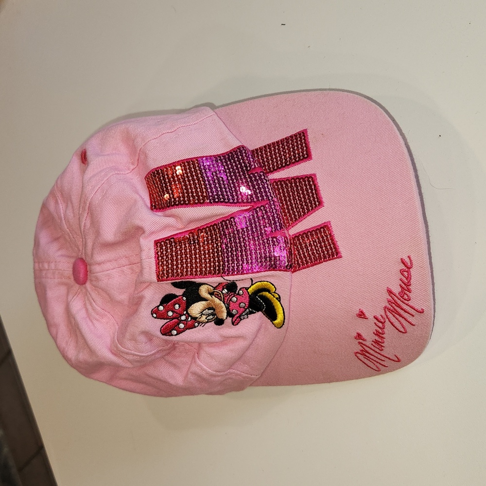 Disney Parks Pink Minnie Mouse Baseball Hat